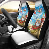 Guam Christmas Car Seat Cover Felis Pasgua Chilling Santa LT05 - Polynesian Pride
