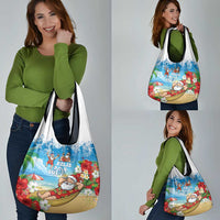 Guam Christmas Grocery Bag Felis Pasgua Chilling Santa LT05 - Polynesian Pride