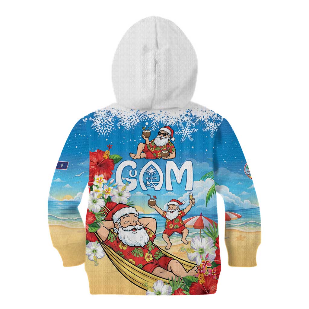 Guam Christmas Kid Hoodie Felis Pasgua Chilling Santa LT05 - Polynesian Pride
