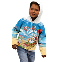 Guam Christmas Kid Hoodie Felis Pasgua Chilling Santa LT05 - Polynesian Pride