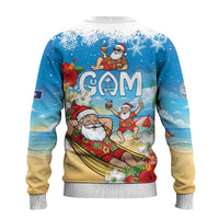 Guam Christmas Ugly Christmas Sweater Felis Pasgua Chilling Santa LT05 - Polynesian Pride