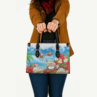Guam Christmas Leather Bag Felis Pasgua Chilling Santa LT05 - Polynesian Pride