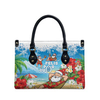 Guam Christmas Leather Bag Felis Pasgua Chilling Santa LT05 - Polynesian Pride