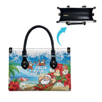 Guam Christmas Leather Bag Felis Pasgua Chilling Santa LT05 - Polynesian Pride