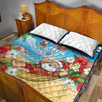 Guam Christmas Quilt Bed Set Felis Pasgua Chilling Santa LT05 - Polynesian Pride
