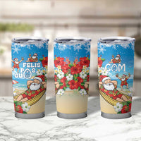 Guam Christmas Tumbler Cup Felis Pasgua Chilling Santa LT05 - Polynesian Pride
