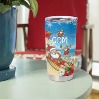 Guam Christmas Tumbler Cup Felis Pasgua Chilling Santa LT05 - Polynesian Pride