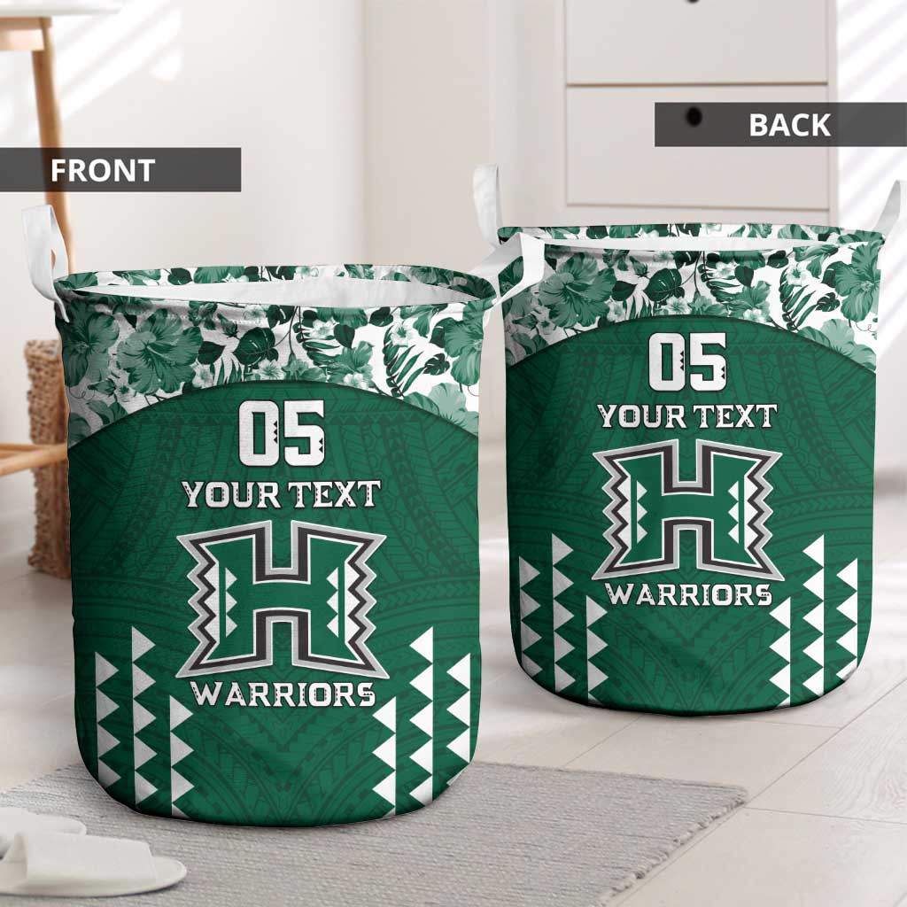 Custom Hawaii Football Laundry Basket Rainbow Warriors Tropical Vibes LT05 - Polynesian Pride
