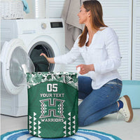 Custom Hawaii Football Laundry Basket Rainbow Warriors Tropical Vibes LT05 - Polynesian Pride