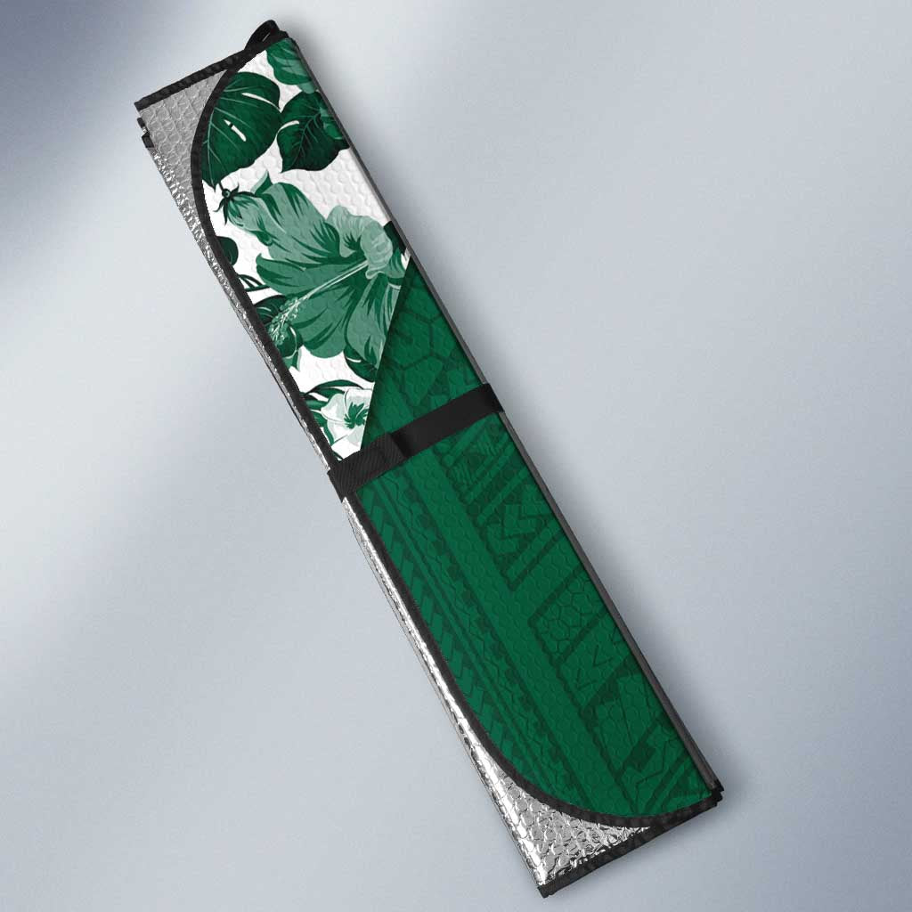 Custom Hawaii Football Auto Sun Shade Rainbow Warriors Tropical Vibes LT05 - Polynesian Pride