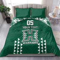 Custom Hawaii Football Bedding Set Rainbow Warriors Tropical Vibes LT05 - Polynesian Pride