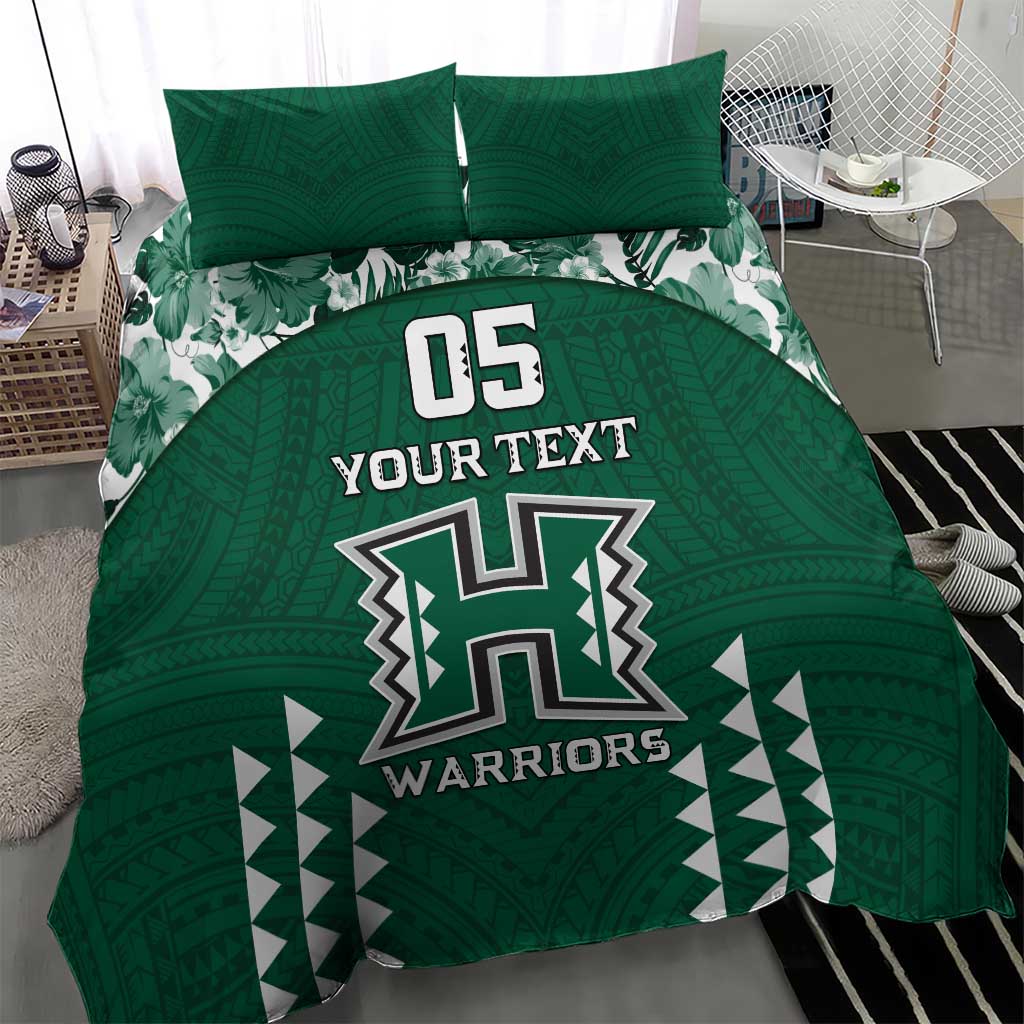 Custom Hawaii Football Bedding Set Rainbow Warriors Tropical Vibes LT05 - Polynesian Pride