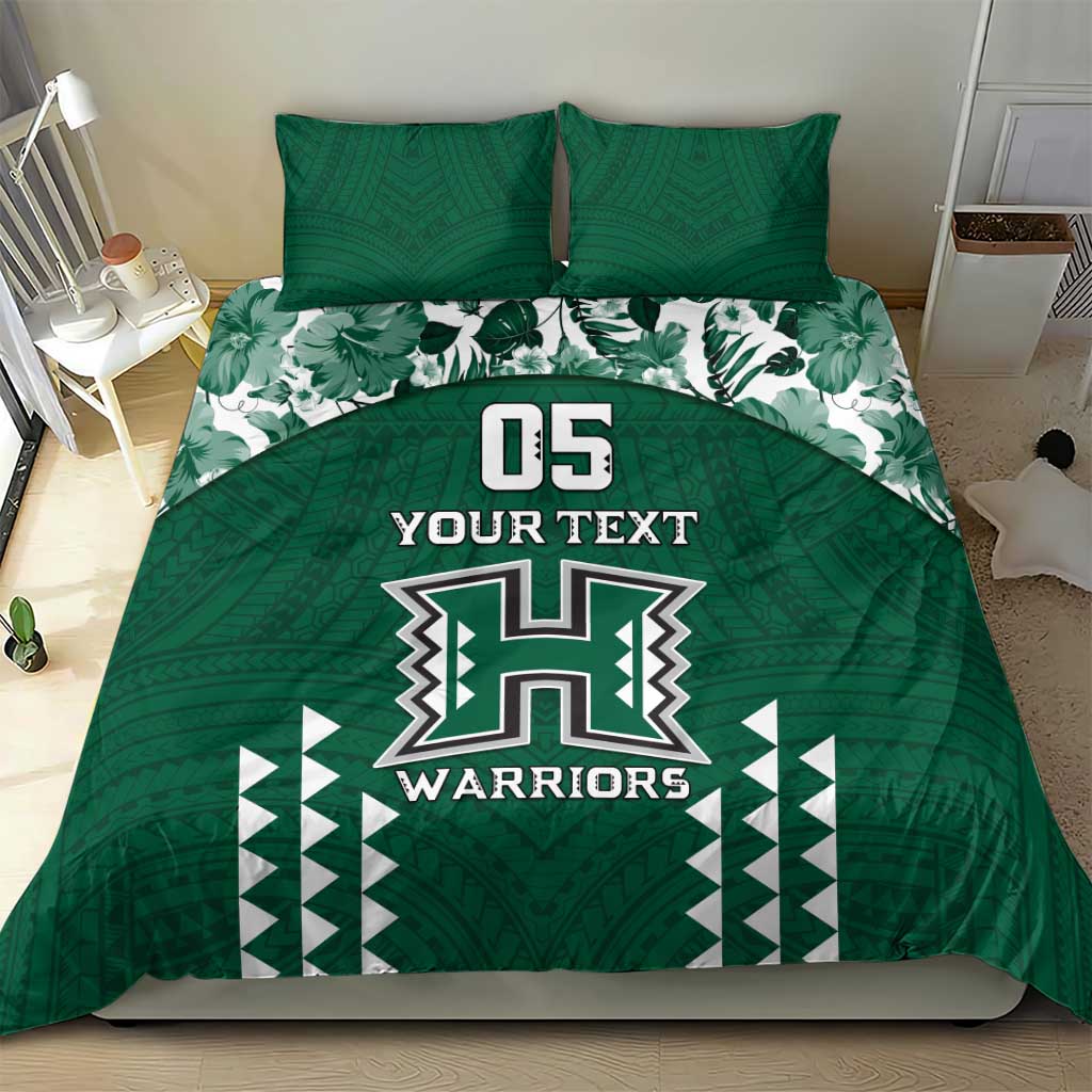 Custom Hawaii Football Bedding Set Rainbow Warriors Tropical Vibes LT05 - Polynesian Pride