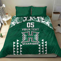 Custom Hawaii Football Bedding Set Rainbow Warriors Tropical Vibes LT05 - Polynesian Pride