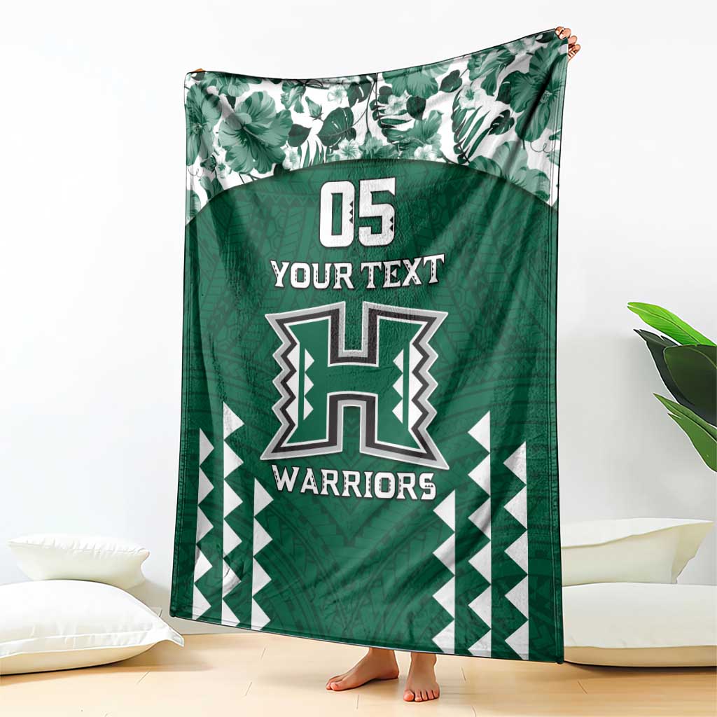 Custom Hawaii Football Blanket Rainbow Warriors Tropical Vibes LT05 - Polynesian Pride