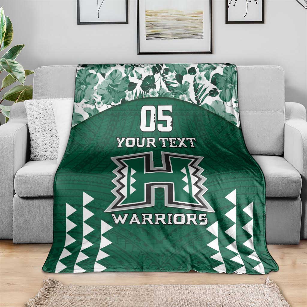 Custom Hawaii Football Blanket Rainbow Warriors Tropical Vibes LT05 - Polynesian Pride