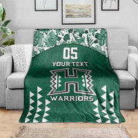 Custom Hawaii Football Blanket Rainbow Warriors Tropical Vibes LT05 - Polynesian Pride