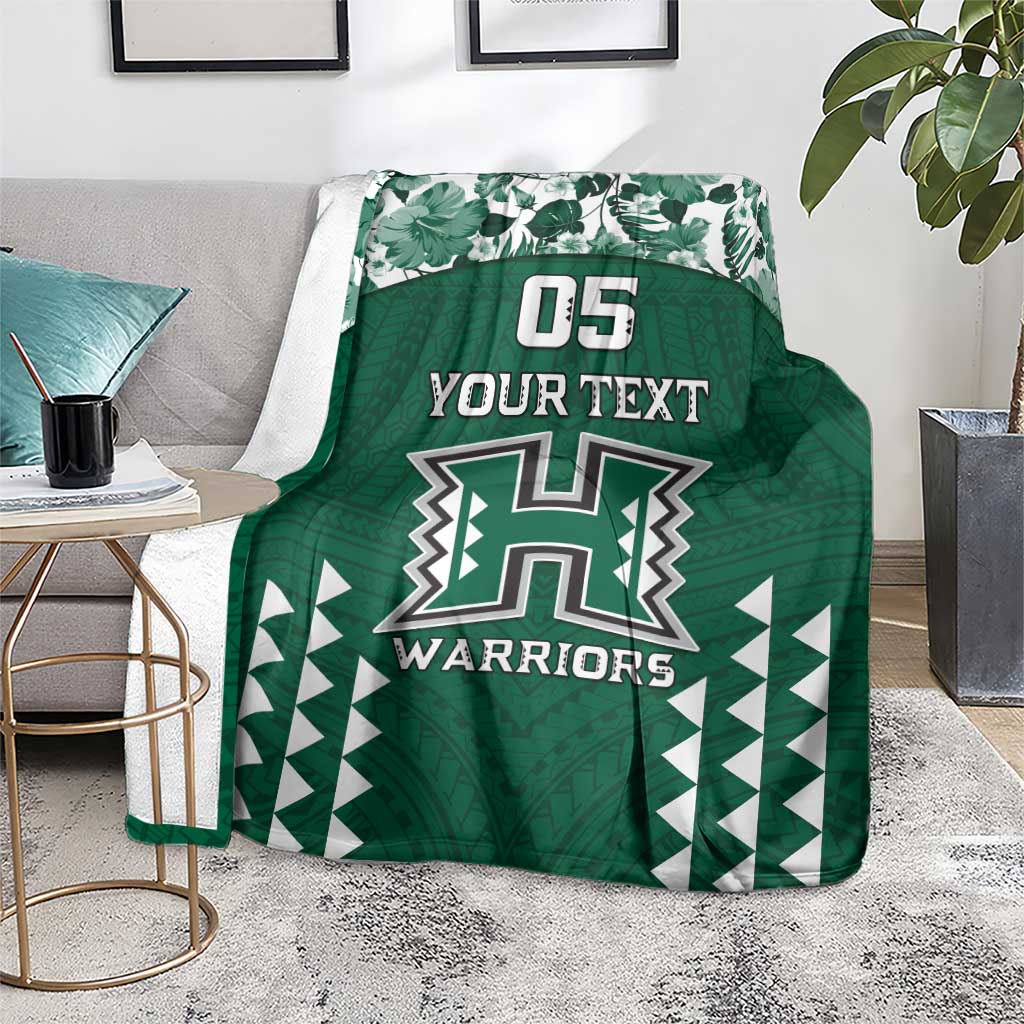 Custom Hawaii Football Blanket Rainbow Warriors Tropical Vibes LT05 - Polynesian Pride