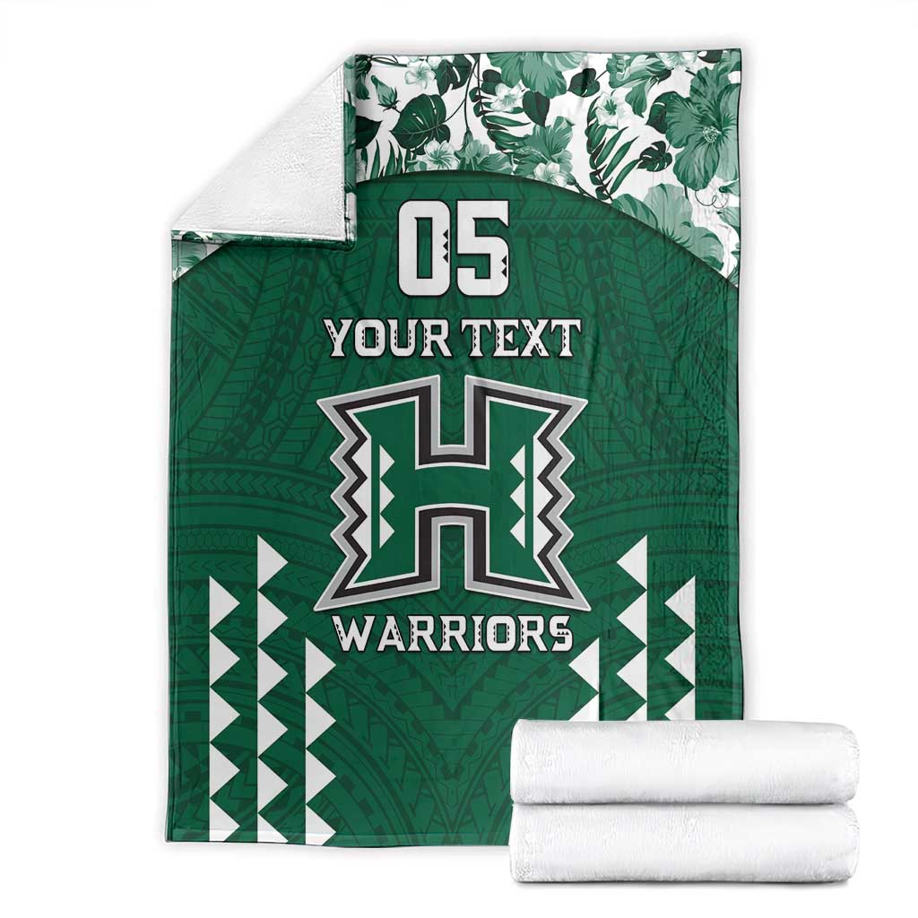 Custom Hawaii Football Blanket Rainbow Warriors Tropical Vibes LT05 - Polynesian Pride