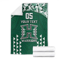 Custom Hawaii Football Blanket Rainbow Warriors Tropical Vibes LT05 - Polynesian Pride