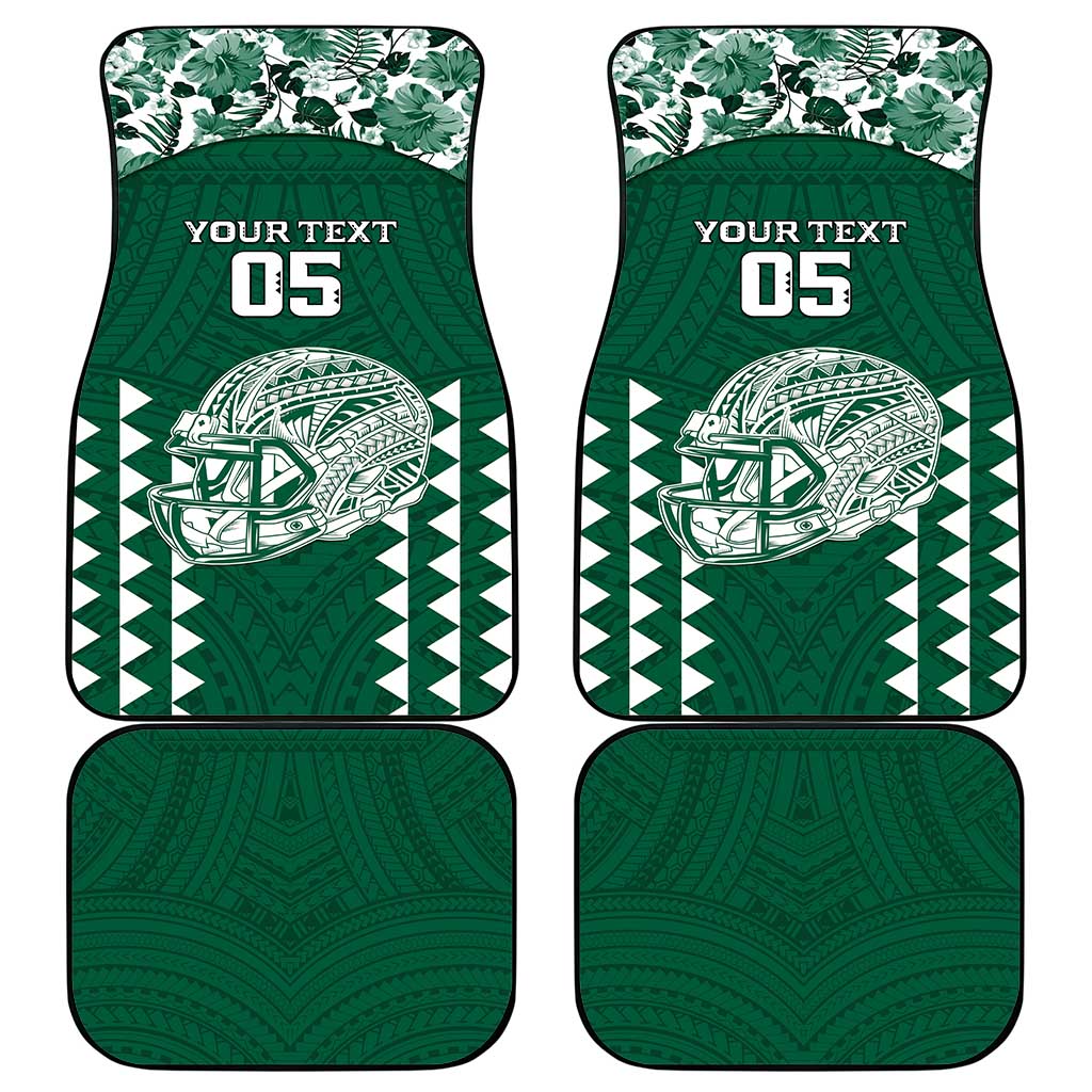 Custom Hawaii Football Car Mats Rainbow Warriors Tropical Vibes LT05 - Polynesian Pride