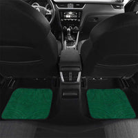 Custom Hawaii Football Car Mats Rainbow Warriors Tropical Vibes LT05 Set 2pcs - Back Green - Polynesian Pride