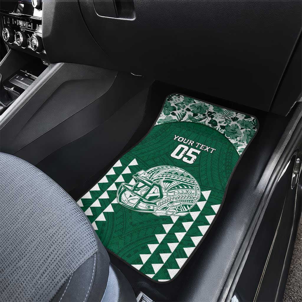 Custom Hawaii Football Car Mats Rainbow Warriors Tropical Vibes LT05 - Polynesian Pride