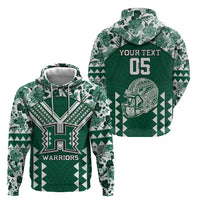 Custom Hawaii Football Hoodie Rainbow Warriors Tropical Vibes LT05 - Polynesian Pride