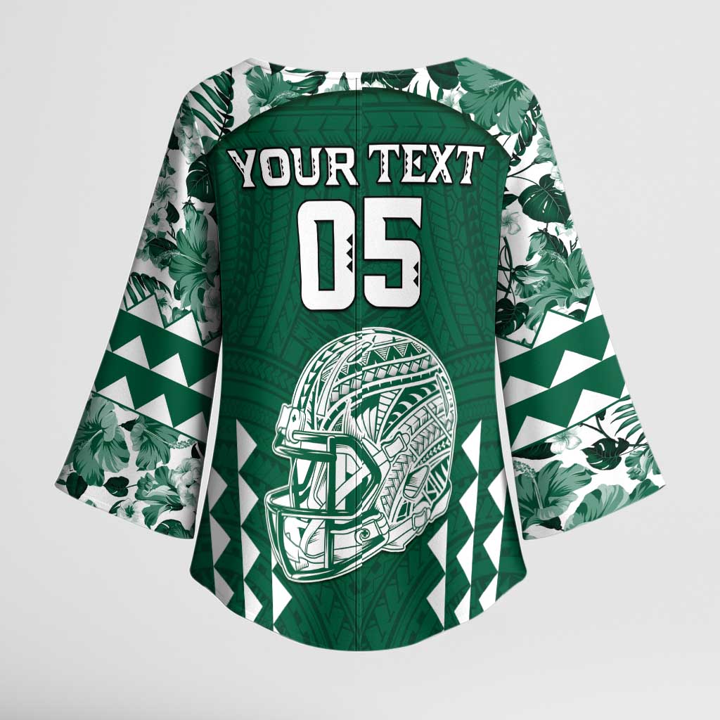 Custom Hawaii Football Kimono Sleeve Blouse Rainbow Warriors Tropical Vibes LT05 - Polynesian Pride