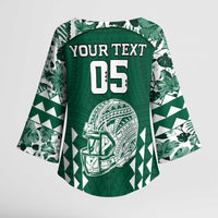 Custom Hawaii Football Kimono Sleeve Blouse Rainbow Warriors Tropical Vibes LT05 - Polynesian Pride