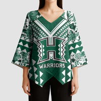 Custom Hawaii Football Kimono Sleeve Blouse Rainbow Warriors Tropical Vibes LT05 - Polynesian Pride