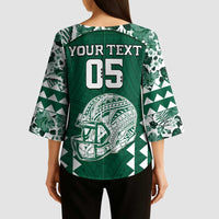 Custom Hawaii Football Kimono Sleeve Blouse Rainbow Warriors Tropical Vibes LT05 - Polynesian Pride