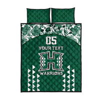 Custom Hawaii Football Quilt Bed Set Rainbow Warriors Tropical Vibes LT05 - Polynesian Pride