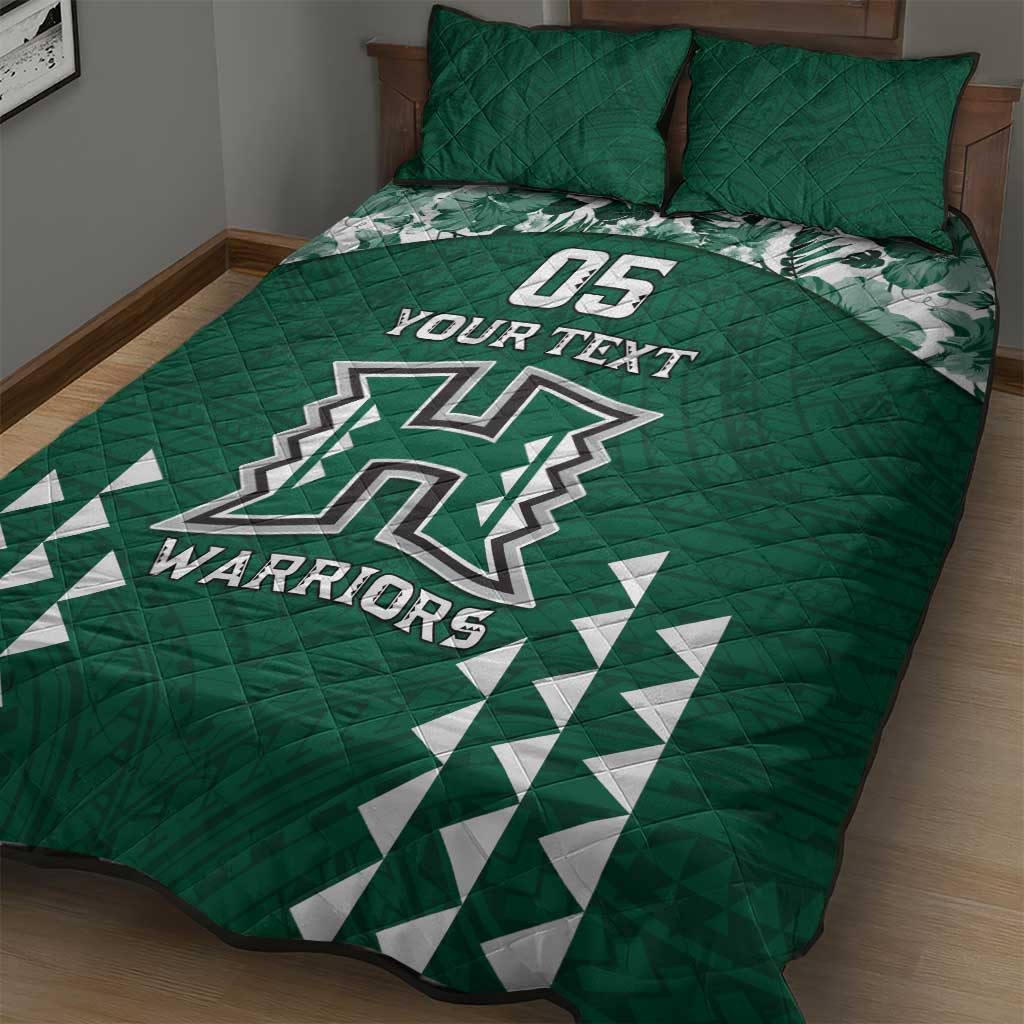 Custom Hawaii Football Quilt Bed Set Rainbow Warriors Tropical Vibes LT05 - Polynesian Pride
