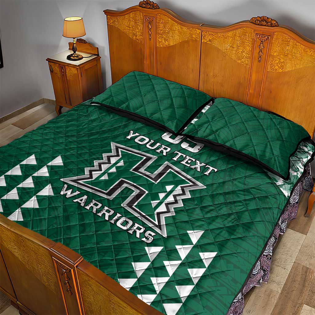 Custom Hawaii Football Quilt Bed Set Rainbow Warriors Tropical Vibes LT05 - Polynesian Pride