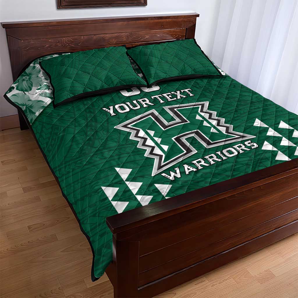 Custom Hawaii Football Quilt Bed Set Rainbow Warriors Tropical Vibes LT05 - Polynesian Pride