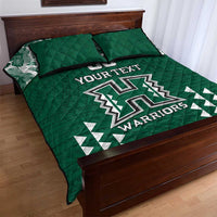 Custom Hawaii Football Quilt Bed Set Rainbow Warriors Tropical Vibes LT05 - Polynesian Pride
