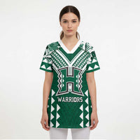 Custom Hawaii Football Scrub Top Rainbow Warriors Tropical Vibes LT05 - Polynesian Pride