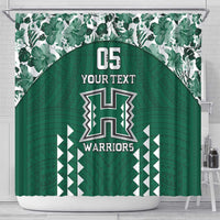Custom Hawaii Football Shower Curtain Rainbow Warriors Tropical Vibes LT05 - Polynesian Pride