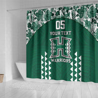 Custom Hawaii Football Shower Curtain Rainbow Warriors Tropical Vibes LT05 - Polynesian Pride