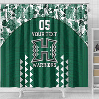 Custom Hawaii Football Shower Curtain Rainbow Warriors Tropical Vibes LT05 - Polynesian Pride