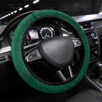 Hawaii Football Steering Wheel Cover Rainbow Warriors Tropical Vibes LT05 Universal Fit Green - Polynesian Pride
