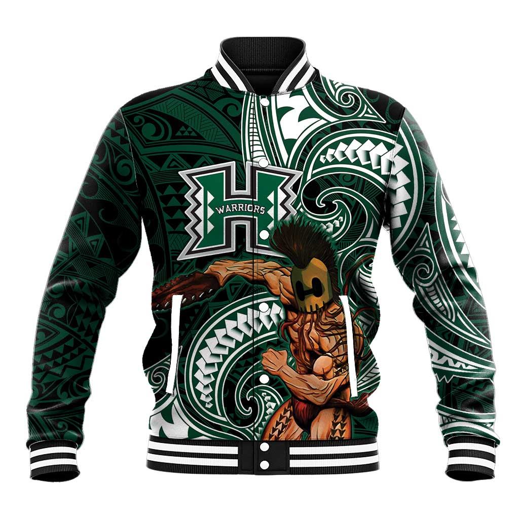 Hawaii Ikaika Warrior Football Baseball Jacket Polynesian Tribal Tattoo LT05 Unisex Black - Polynesian Pride