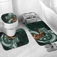 Hawaii Ikaika Warrior Football Bathroom Set Polynesian Tribal Tattoo LT05 Mat Set Only (3 pcs) One Size Black - Polynesian Pride