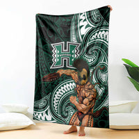 Hawaii Ikaika Warrior Football Blanket Polynesian Tribal Tattoo LT05 - Polynesian Pride