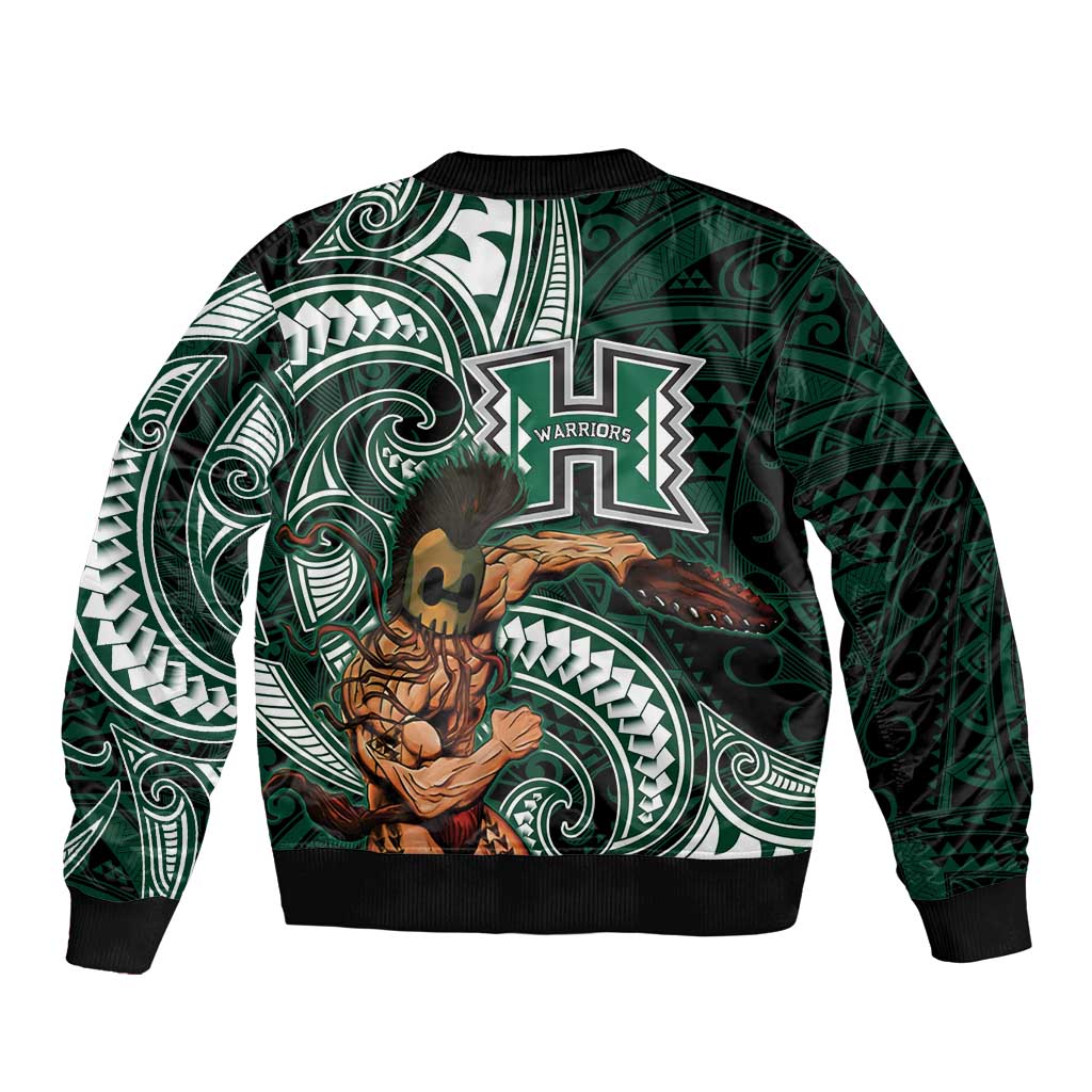 Hawaii Ikaika Warrior Football Bomber Jacket Polynesian Tribal Tattoo LT05 - Polynesian Pride