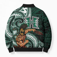 Hawaii Ikaika Warrior Football Bomber Puffer Jacket Polynesian Tribal Tattoo LT05 - Polynesian Pride