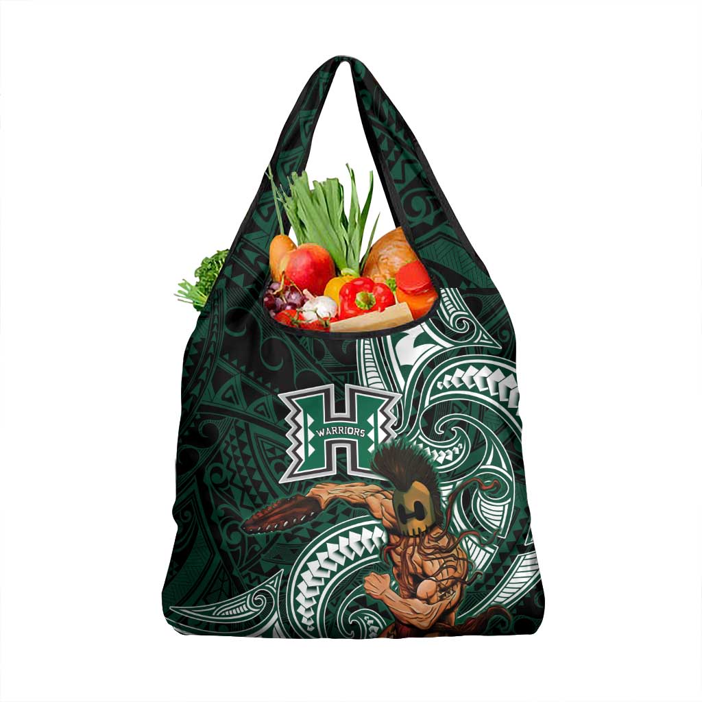 Hawaii Ikaika Warrior Football Grocery Bag Polynesian Tribal Tattoo LT05 1-pack One Size Black - Polynesian Pride