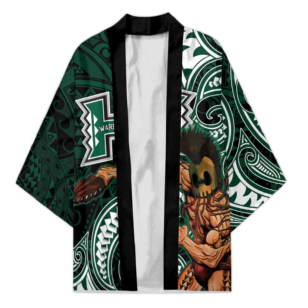 Hawaii Ikaika Warrior Football Kimono Polynesian Tribal Tattoo LT05 Unisex Black - Polynesian Pride