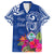 Personalised Hafa Adai Guam History and Chamorro Heritage Day Family Matching Puletasi Dress and Hawaiian Shirt Blue Latte Stone LT05 Dad's Shirt - Short Sleeve Blue - Polynesian Pride